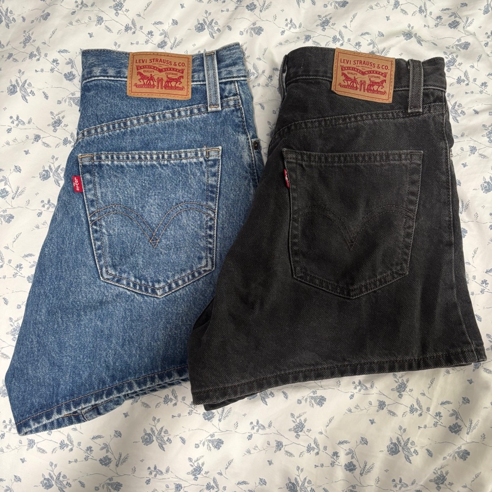 Levi's Blue and Black Jean shorts